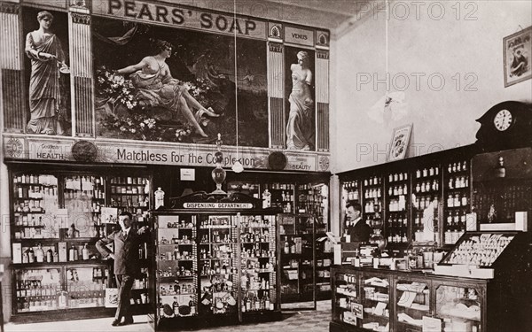 Interior of an English Pharmacy