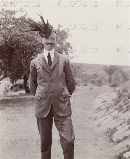 Wearing a foliage hat