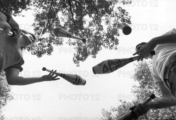 Jugglers With Indian Clubs