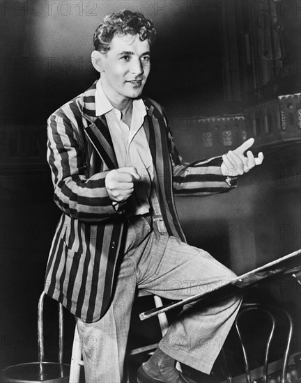 Conductor Leonard Bernstein