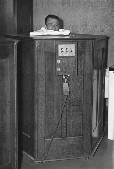 Man Taking A Sauna