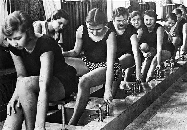 Pupils Washing Their Feet