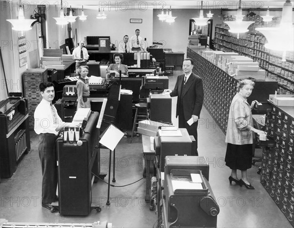 Erie Railroad IBM Machine Room