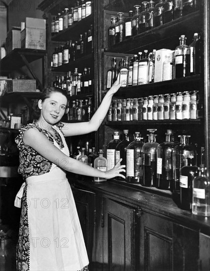 Girl Working In Drugstore