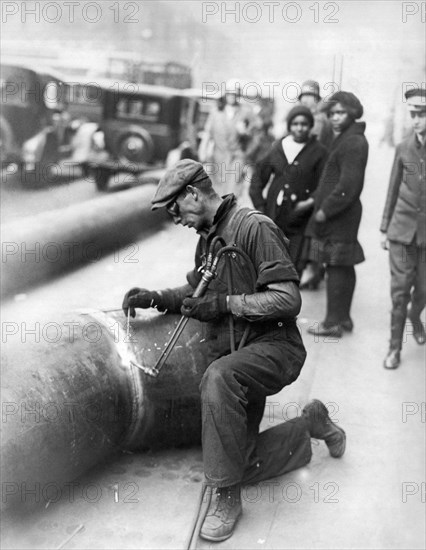 Welding On Subway Line