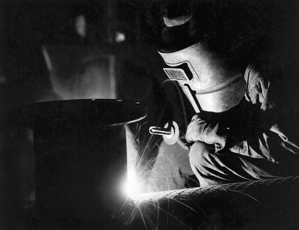 Arc Welder At Work