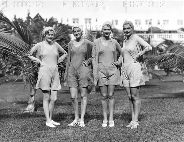 Four Bathing Suit Models