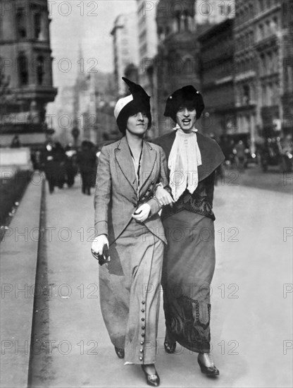 Two Fashionable Young Women