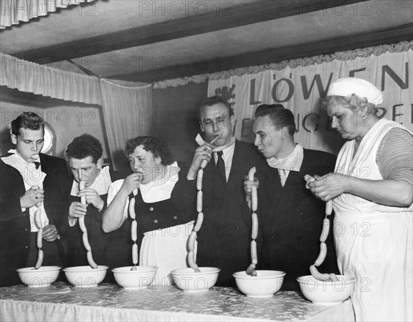 German Sausage Eating Contest