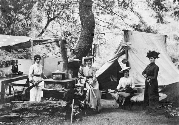 Rifle Women In Camp