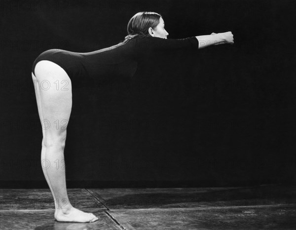 A Woman Stretching
