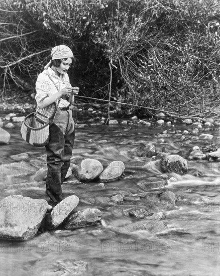 Movie Actress Trout Fishing