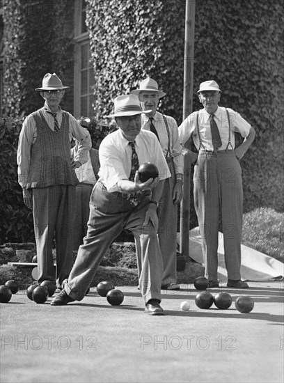 Men Playing Bocce Ball