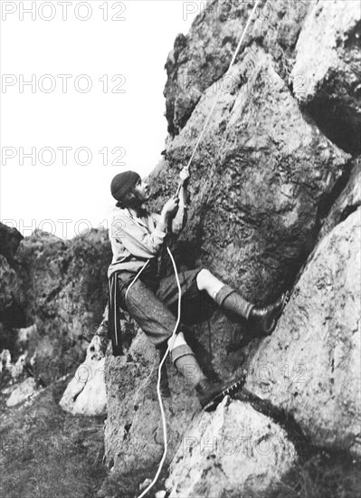 Woman Climbing In Zion