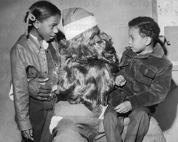 Santa With Children On His Lap