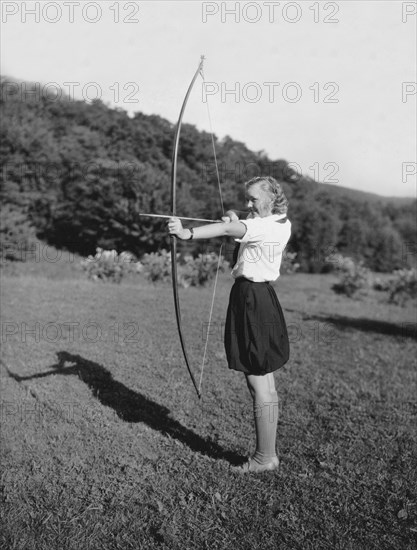 Girl Scout With Bow And Arrow