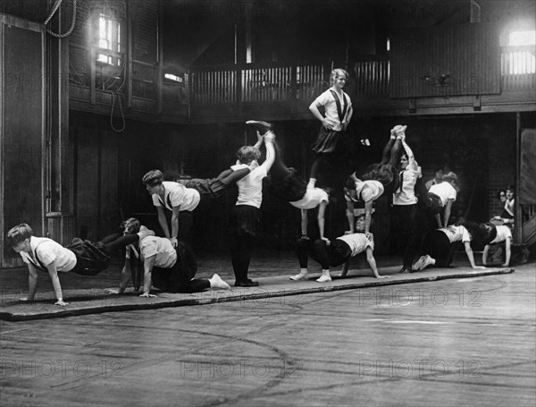 Girls Making Pyramid