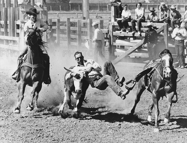 Rodeo Cowboy Bulldogging
