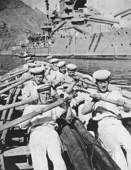 British Sailors Rowing