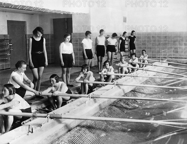 German Girls Learn Rowing