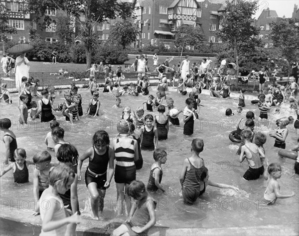 Children In The Kiddie Pool