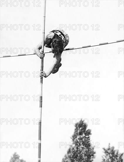 Pole Vaulter Over The Bar