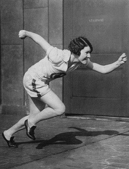 Woman Sprinter Practicing