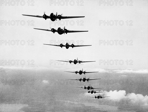 Martin B-10s In Formation