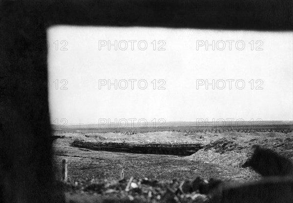 German Lines Through  Periscope