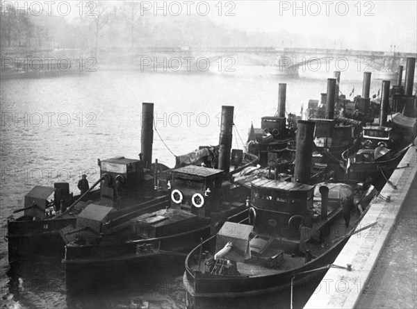 Armored Tug Boats Guard Seine