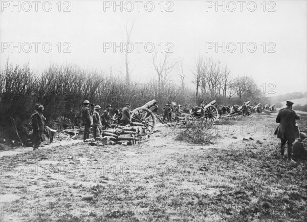 A Battery Of British Howitzers