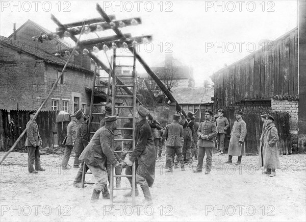 Erecting Telegraph Poles