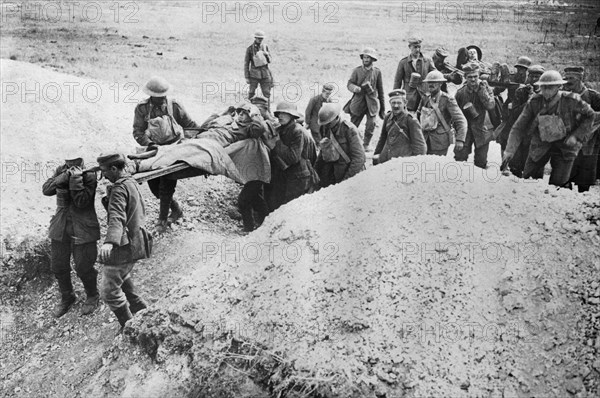 Germans Carry Allied Wounded