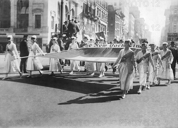 New York Times Flag In Parade