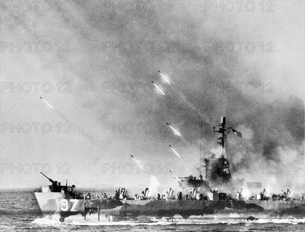 LCI Firing On Okinawa