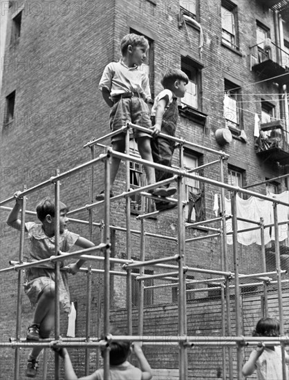 Children In Tot Lot Playground