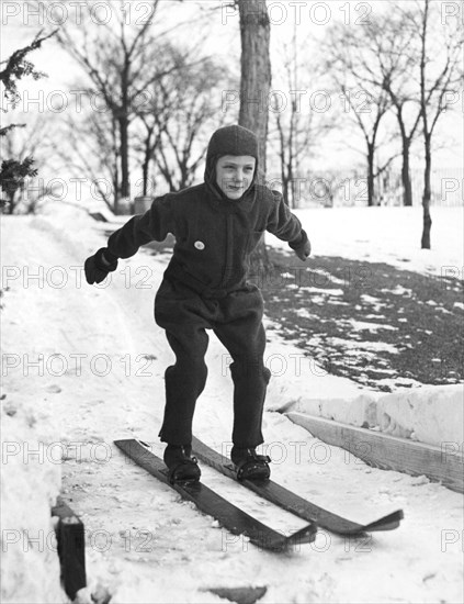 Young Skier Has Good Form