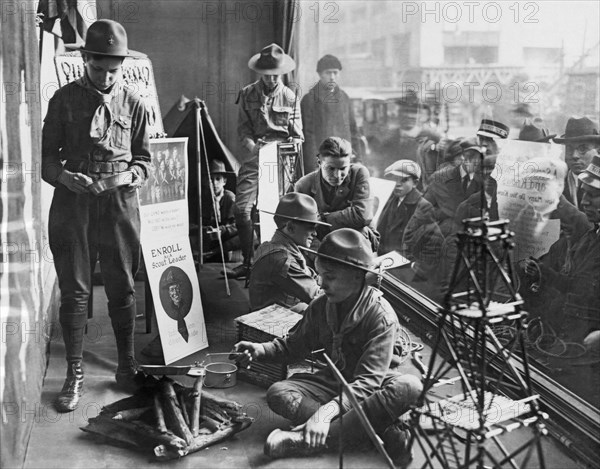 Scouts Camp In Window