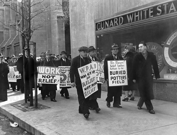 WPA Pickets On Fifth Avenue