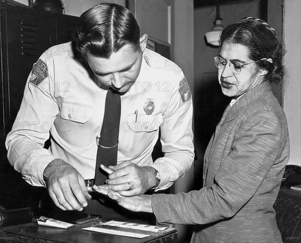 Rosa Parks Gets Fingerprinted