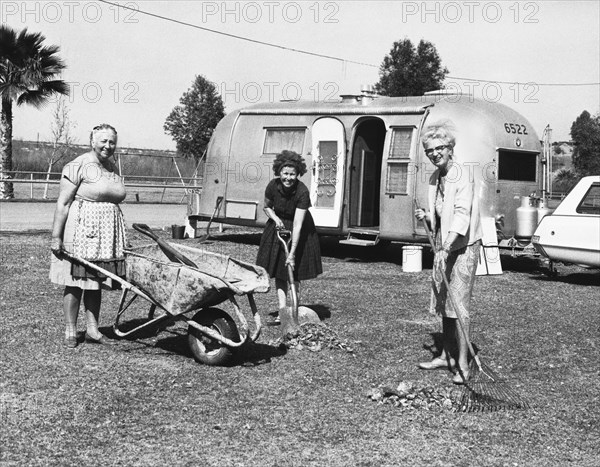 Women Cleaning Rodeo Grounds