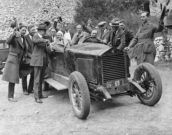 Two Men In An Essex Race Car