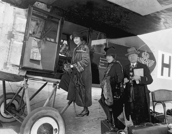 Boarding Fokker Airplane