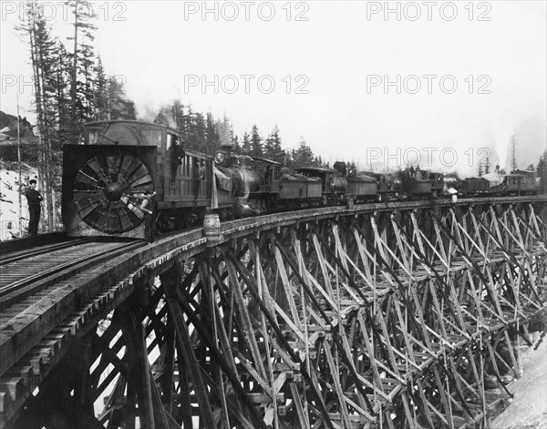 Railroad Rotary Snow Plow