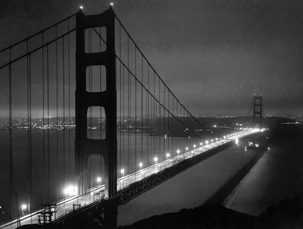 Golden Gate Bridge At Night