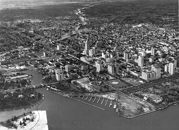 An aerial view of Miami