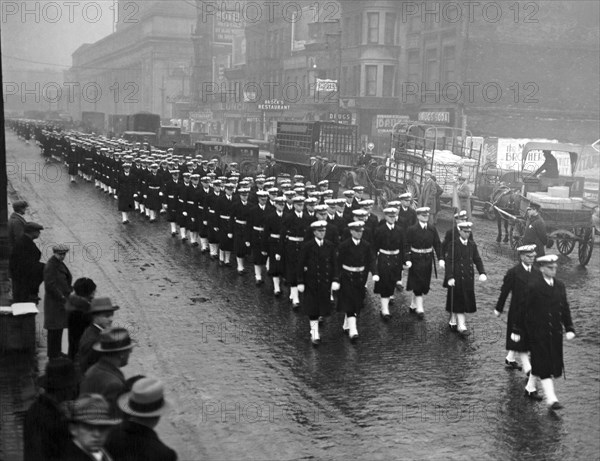 Navy Arrives For Football Game