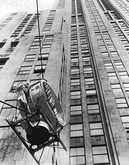 Lindbergh Beacon Hoisted Up