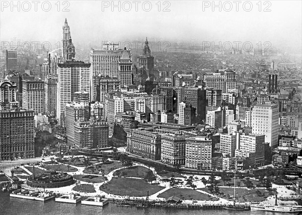 Aerial View Of NYC Battery