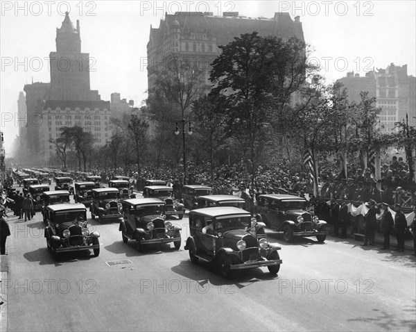 Squad Cars In Police Parade